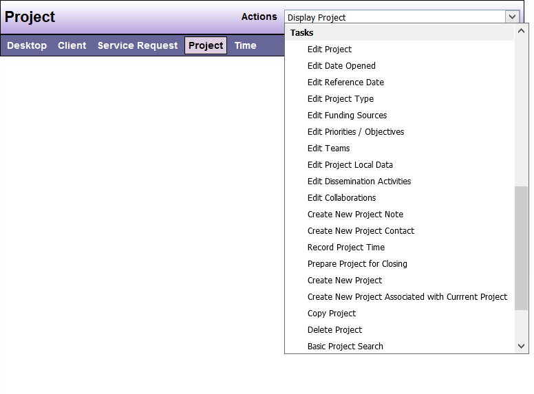 Tasks table